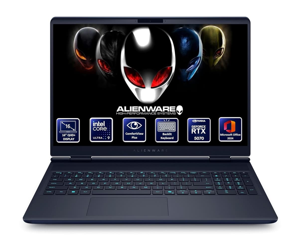 Alienware 16X Aurora, Intel Core Ultra 9-275HX, NVIDIA RTX 5070-8GB GDDR7, 16GB DDR5 RAM, 1TB SSD, QHD+ 16"/40.64 cm, 240Hz, Windows 11 MSO 2024, Interstellar Indigo, 2.66 Kg Gaming Laptop