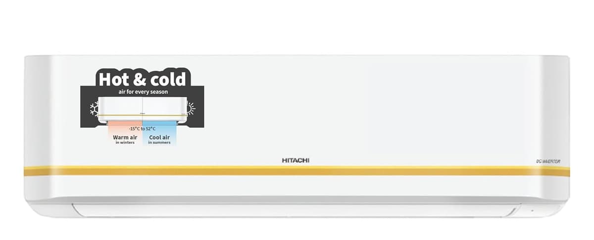 Hitachi 1.5 Ton 3 Star Hot & Cold Inverter Split AC with Expandable Technology (100% Copper, Dust Filter, 3100HP RSQG318HGXA, White)