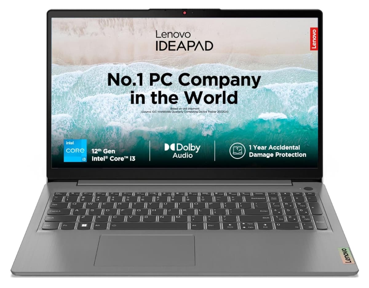 Lenovo IdeaPad Slim 3 12th Gen Intel Core i3-1215U 14 Inch (35.5cm) FHD Thin & Light Laptop (8GB/512GB SSD/Windows 11/Office 2021/1 Year Warranty/3months Game Pass/Arctic Grey/1.43Kg), 82RJ00FGIN