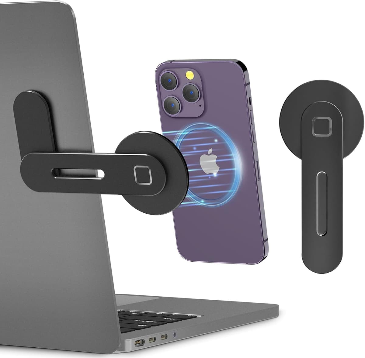 GadgetBite Magnetic Laptop Mobile Holder For MagSafe Black