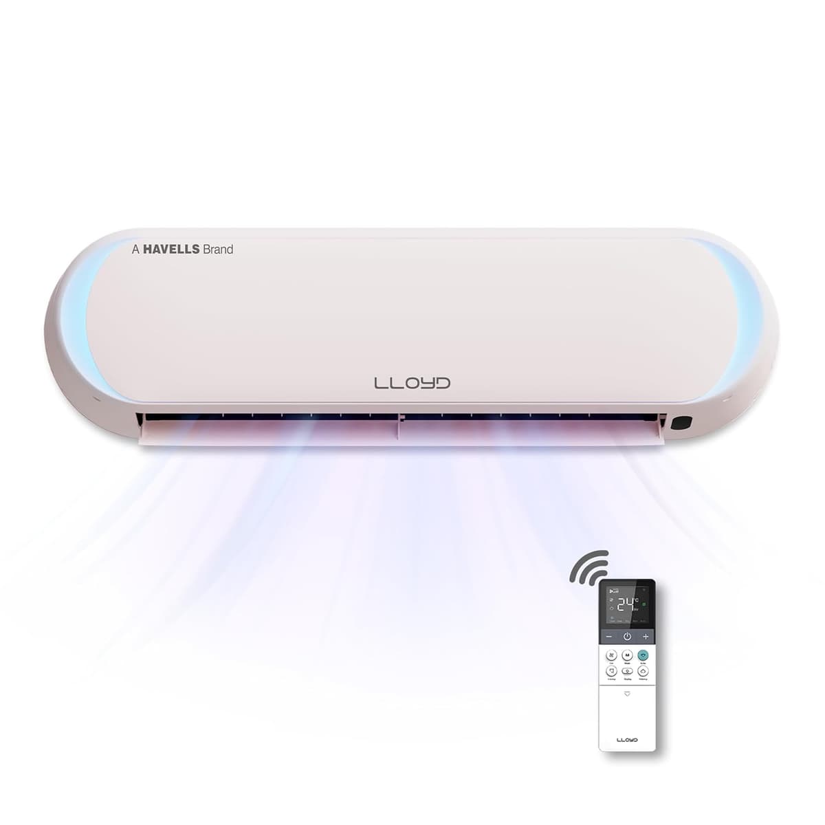 Lloyd Stellar Art 1.5 Ton 5 Star Wi-Fi Inverter Split AC(6 in 1 Expandable,Cools Even at 60°C,Mood Lighting,In-Built Air Purifier,Direct Voice Command,Copper,White & Blush Pink,New LaunchGLS18V5FBGST)