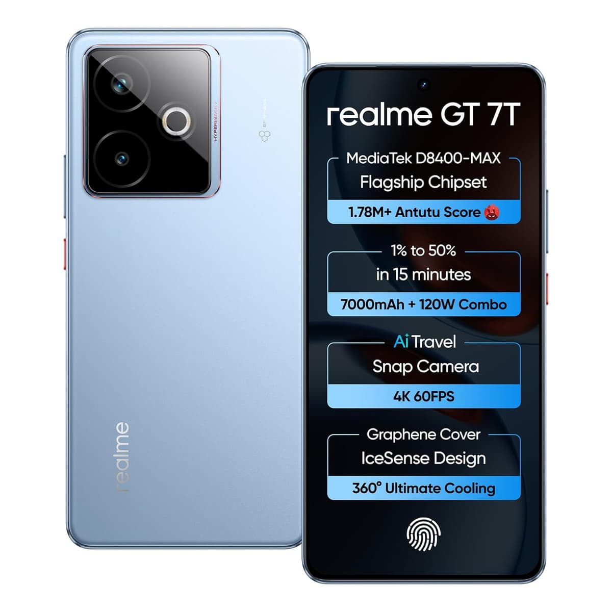 Realme GT 7T 12GB 512GB IceSense Blue