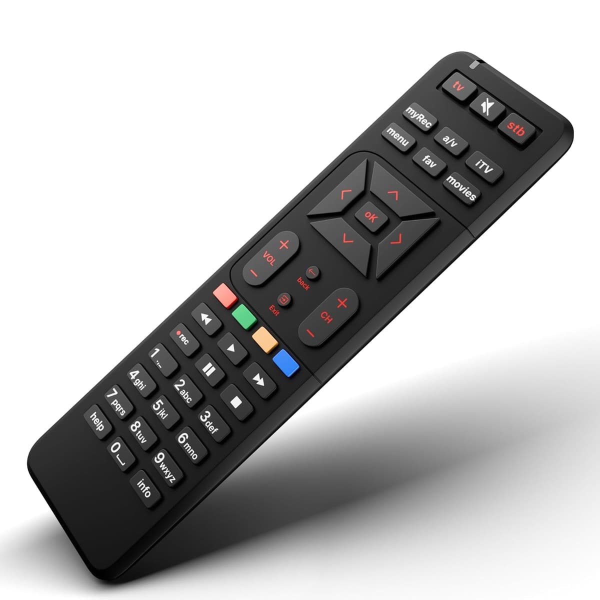 ZdalaMit Original Remote Control Comaptible with Airtel Digital Dish TV DTH Television, Setup Box Remote Compatible for SD and HD Recording