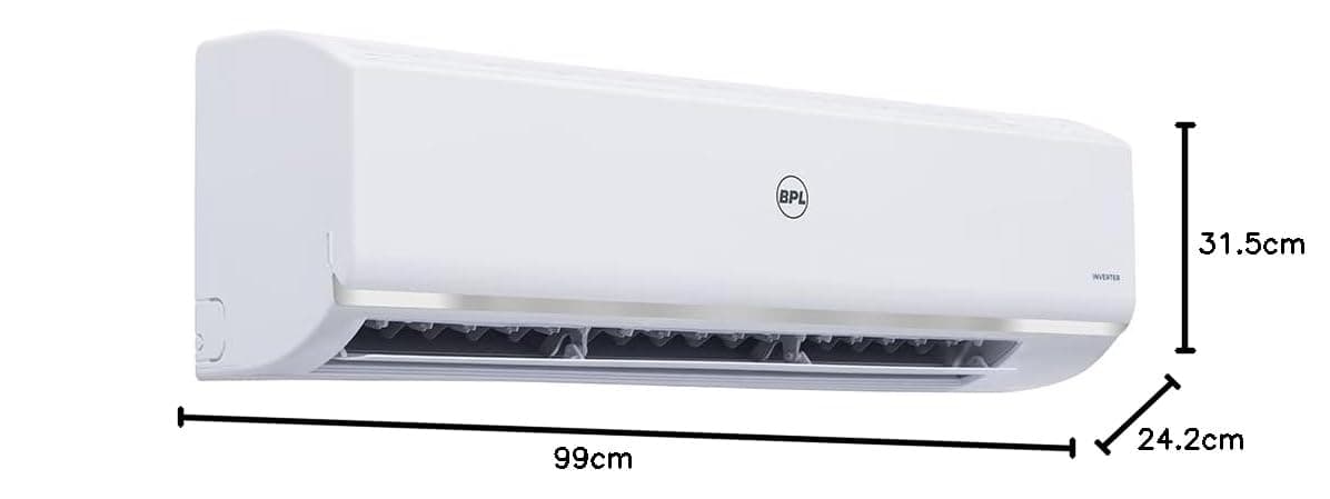BPL 2 Ton 3 Star, Inverter Split AC (4 way Swing,Ifeel, Iclean, Copper, 6-in-1 Expandable, PM 2.5 Filter, Powered by AI,Blue Fin Coating) BAS-V243PBTC5,WHITE,2025 Launch