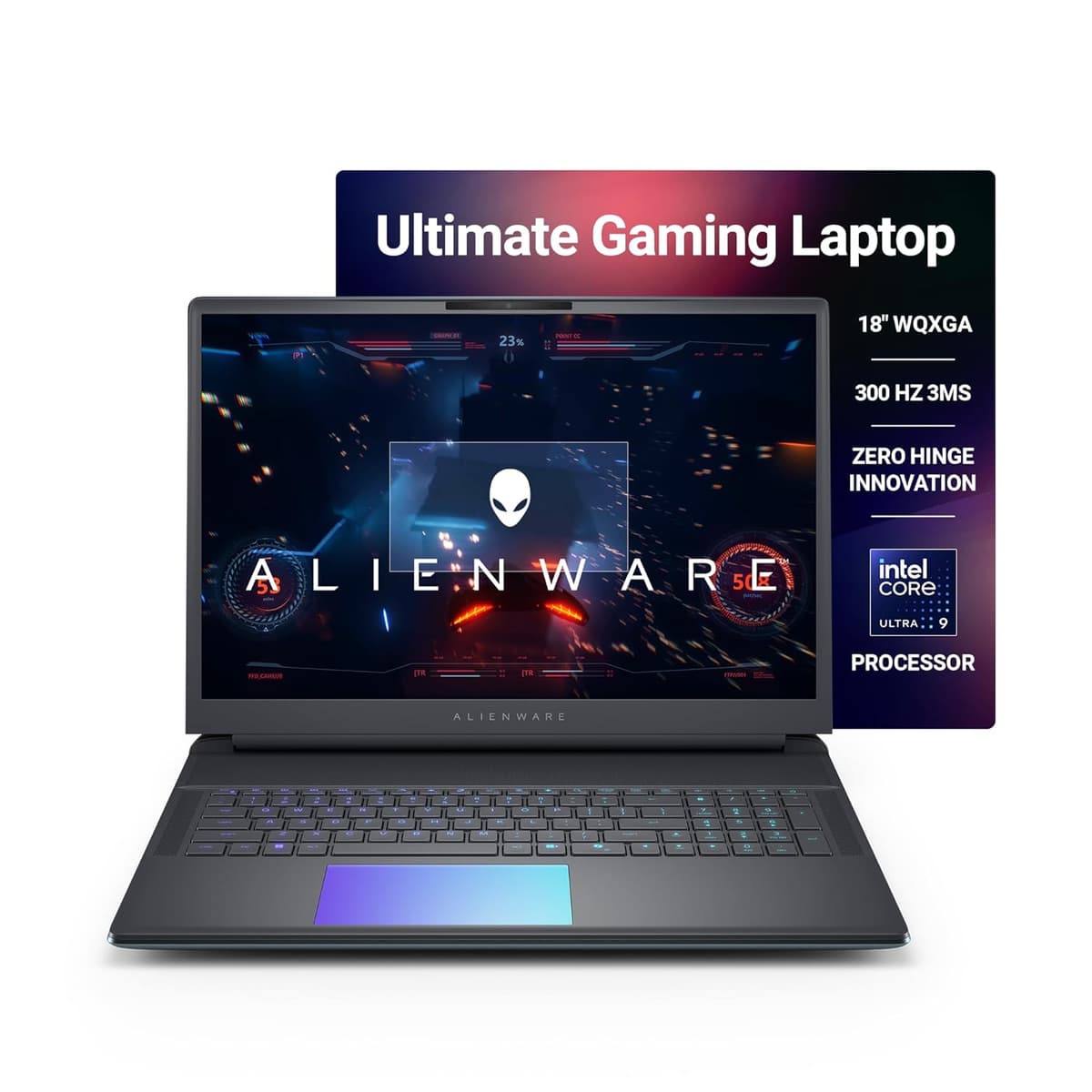 Alienware 18 Area-51 Gaming Laptop, AI Enabled Core Ultra 9 275HX Proc, 32GB DDR5, 2TB SSD, RTX 5080 16GB GDDR7 Graphics, 18.0" WQXGA 300Hz 500 nits Display, Liquid Teal Color, Win 11 + MSO'24,4.34kg