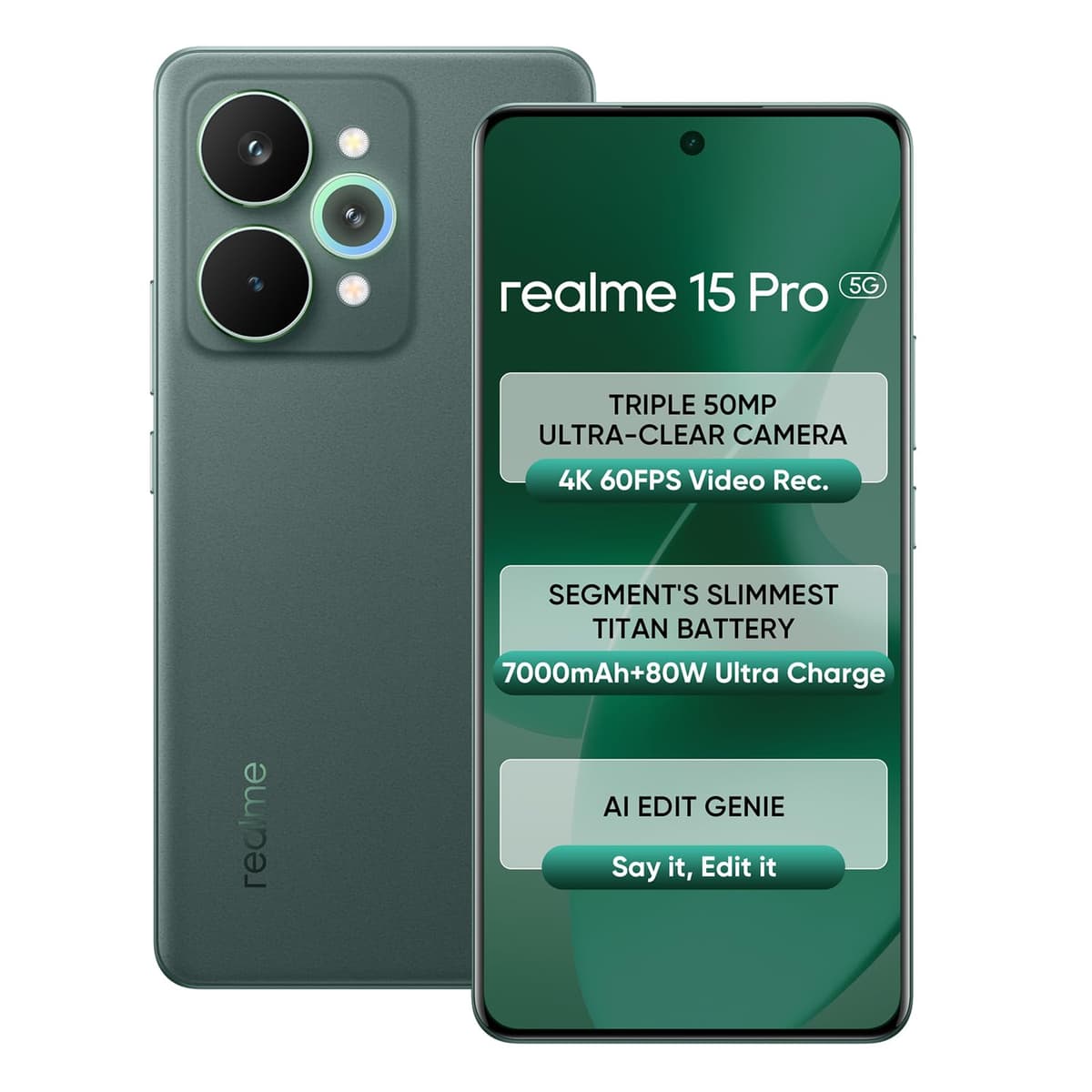 Realme 15 Pro 5G Velvet Green 8GB 128GB Smartphone