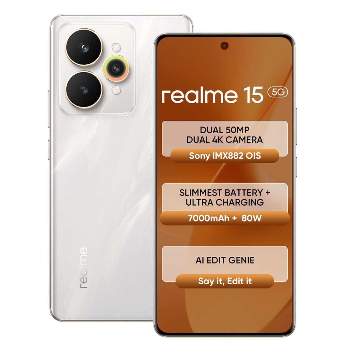 Realme 15 5G Smartphone 8GB 128GB Silver