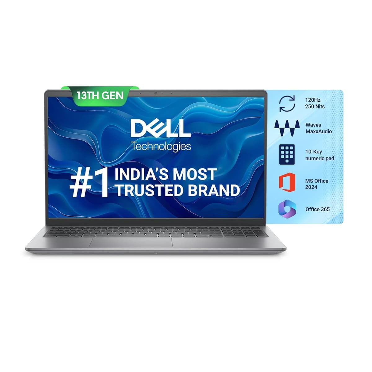 Dell Vostro 11th Gen Laptop Intel, Intel Core i3, 15.6" FHD 100Hz 250 nits Narrow Border Display, 4GB DDR4 RAM, 128GB