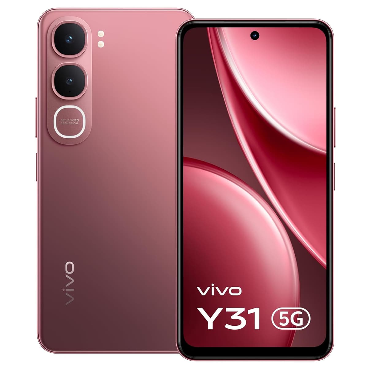vivo Y31 5G (Rose Red, 4GB RAM, 128GB Storage) with No Cost EMI/Additional Exchange Offers