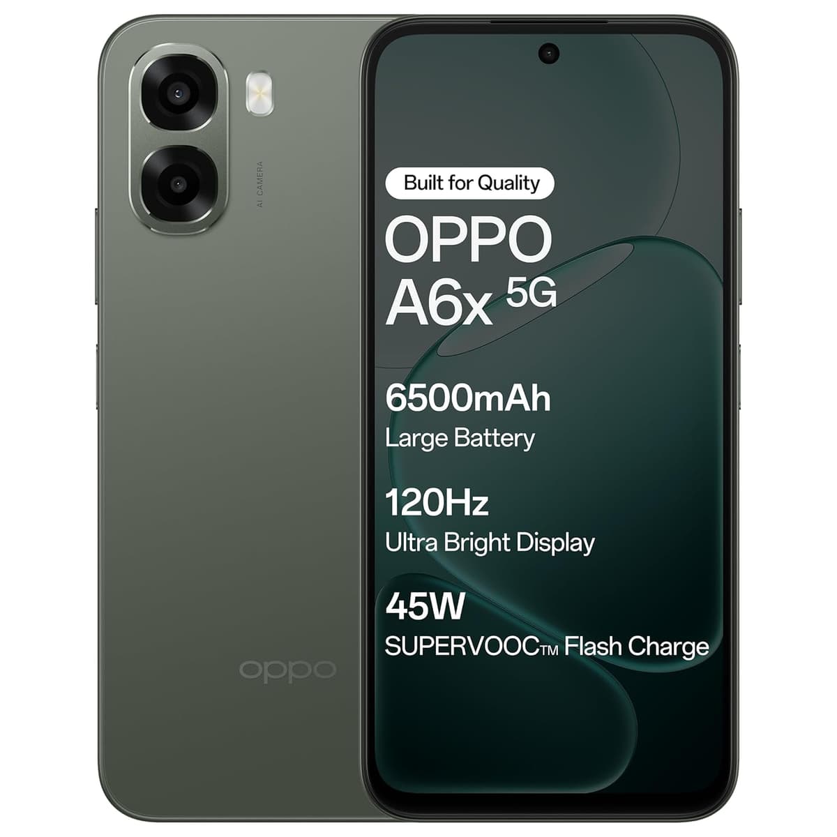 Oppo A6X 5G (Olive Green, 4GB RAM, 64GB Storage) with No Cost EMI/Additional Exchange Offers