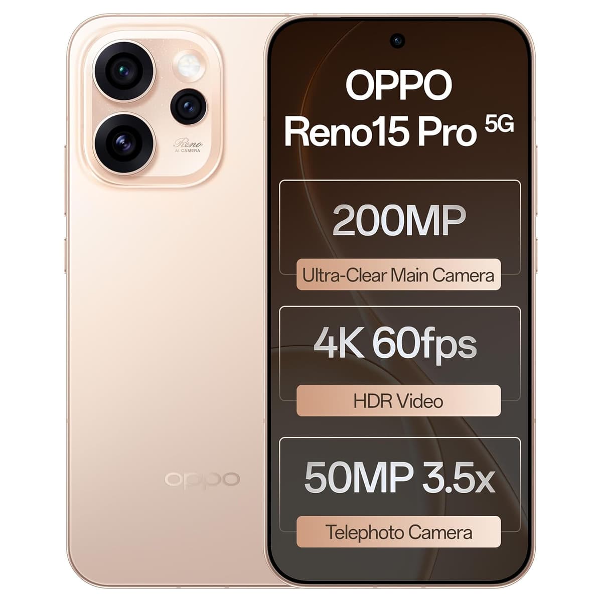 Oppo Reno15 Pro 5G 12GB 256GB Sunset Gold