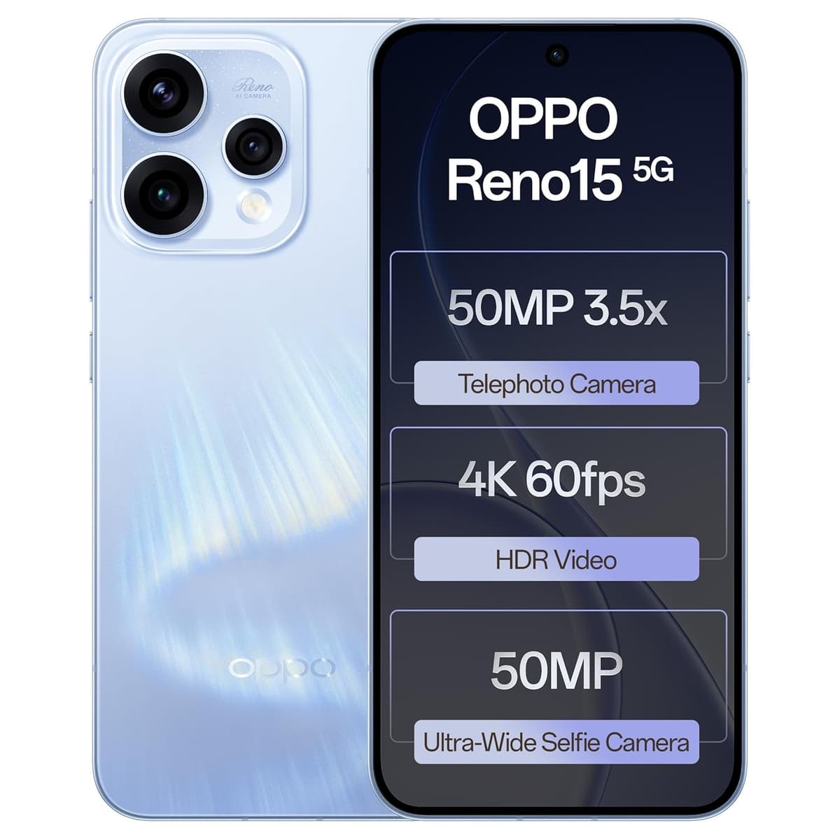 OPPO Reno15 5G 256GB Aurora Blue 8GB RAM