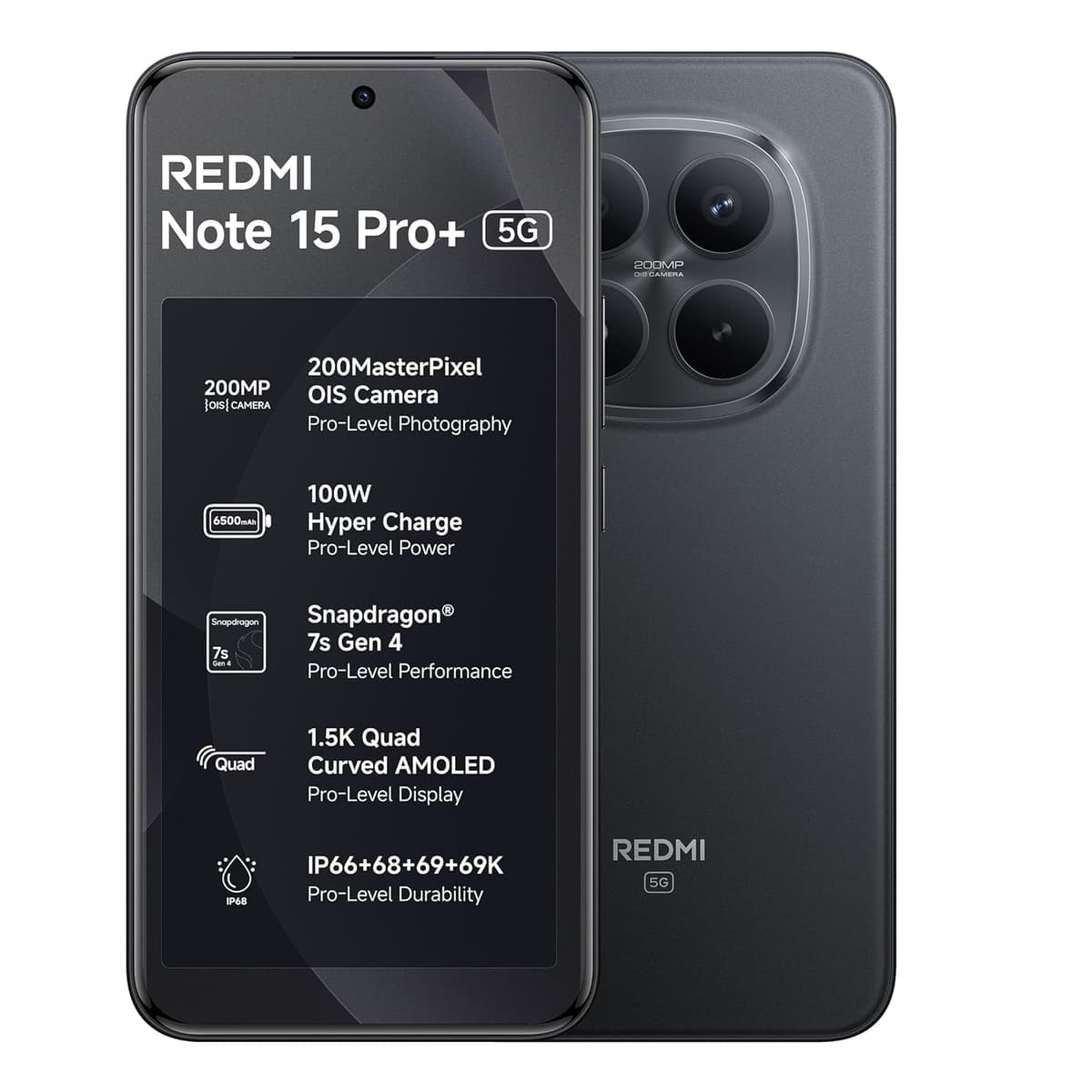 Redmi Note 15 Pro Plus 5G 12GB 256GB Carbon Black