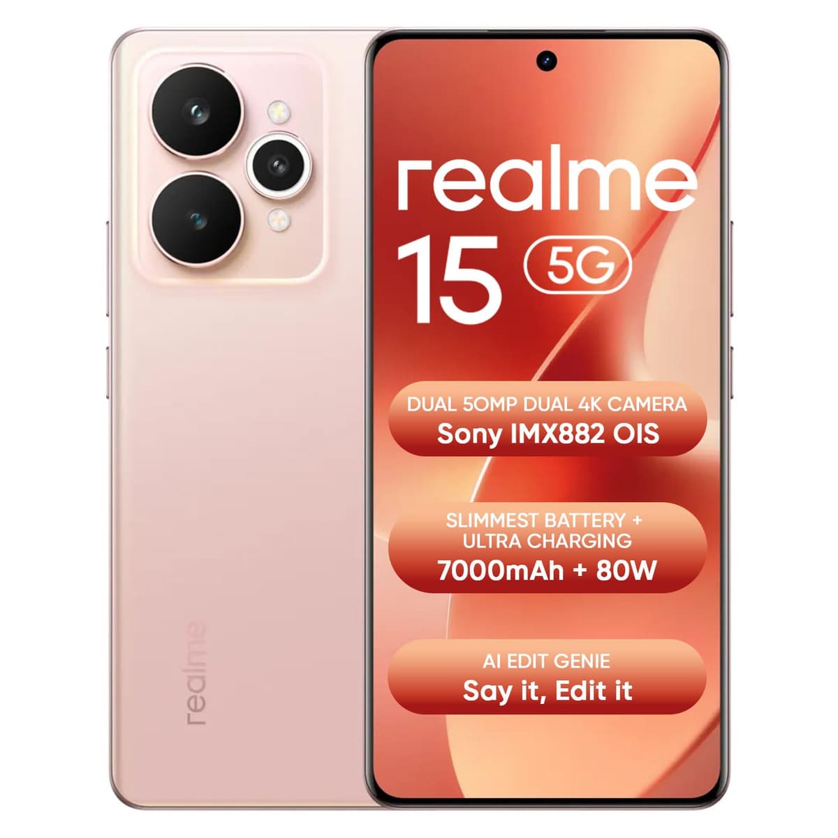 Realme 15 5G 256GB Pink