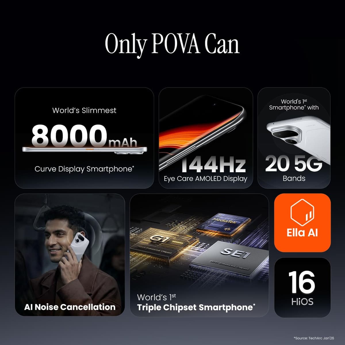Tecno Pova Curve 2 5G 256GB Melting Silver 8GB RAM