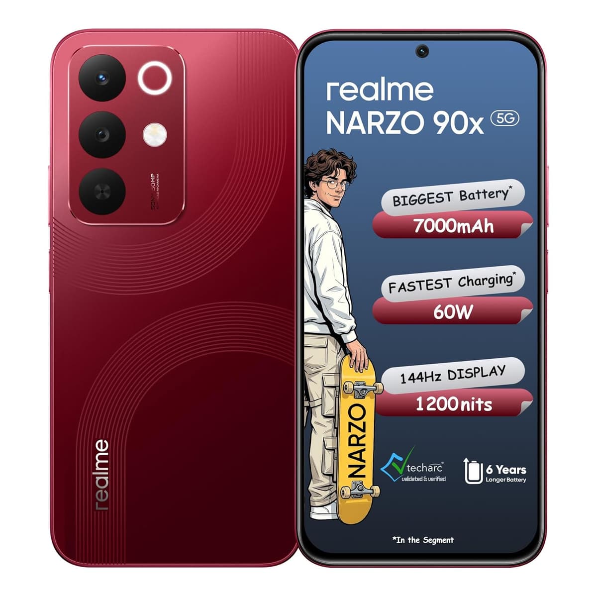 realme Narzo 90x 5G 4GB 128GB Maroon Red