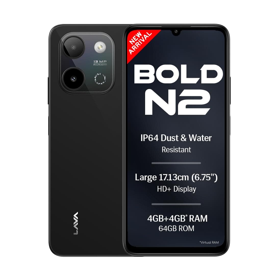 Lava Bold N2 64GB Indus Black 4GB RAM