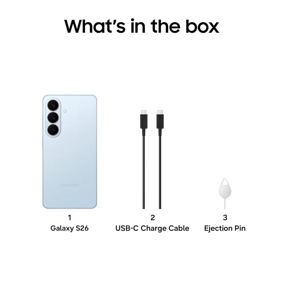 Samsung Galaxy S26 5G (Sky Blue, 12GB RAM, 256GB Storage)_with Other Offers