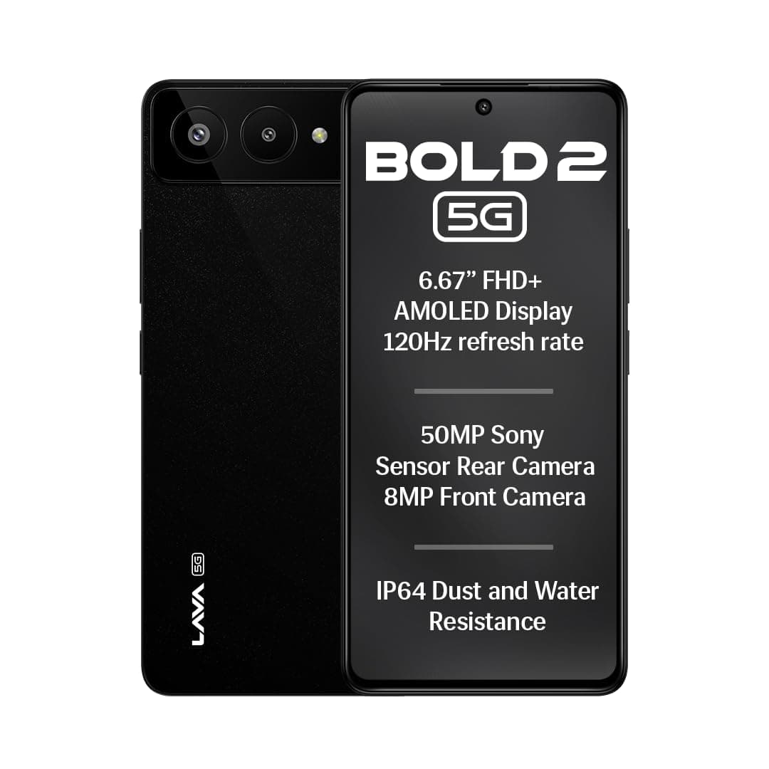 Lava Bold 2 5G Midnight Black 6GB 128GB Smartphone