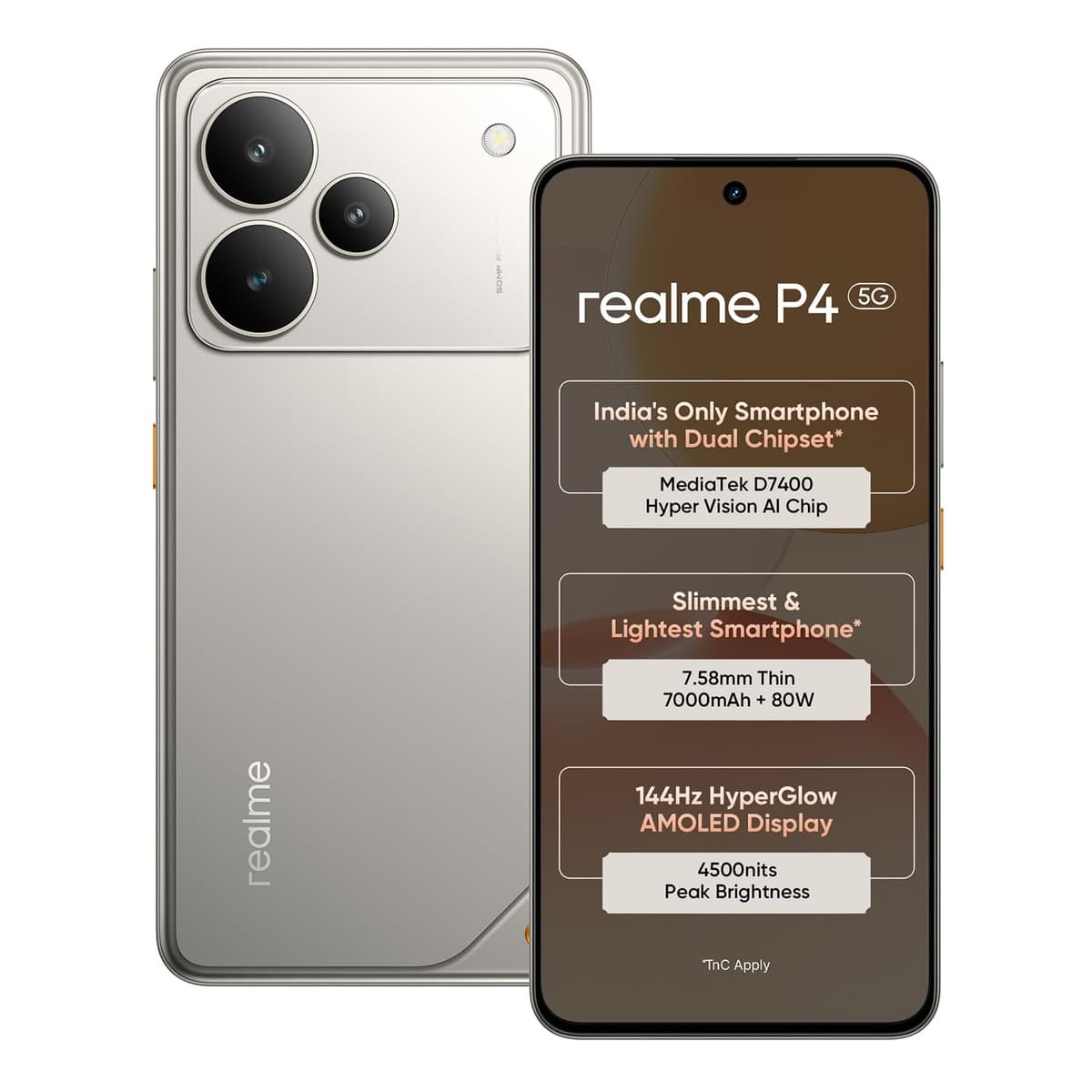 Realme P4 5G 6GB 128GB Steel Grey