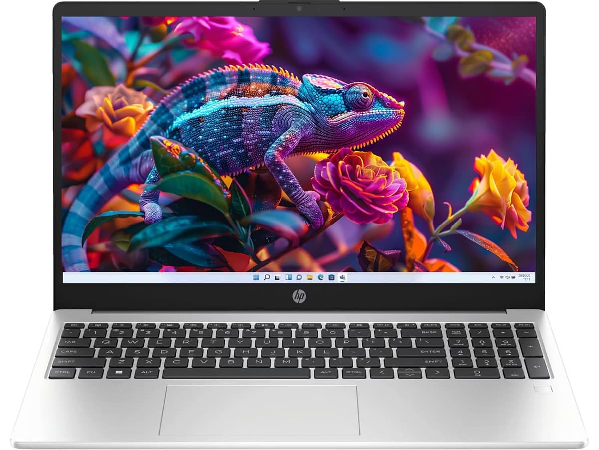 HP 15 (2026), AMD Ryzen 7 Octa Core 7735U - (16 GB DDR5/512 GB SSD/AMD Radeon 680M Graphics/Windows 11 Pro) Thin & Light Business Laptop/15.6" FHD Display/Backlit + Fingerprint/Silver/1.5kg/MS Office