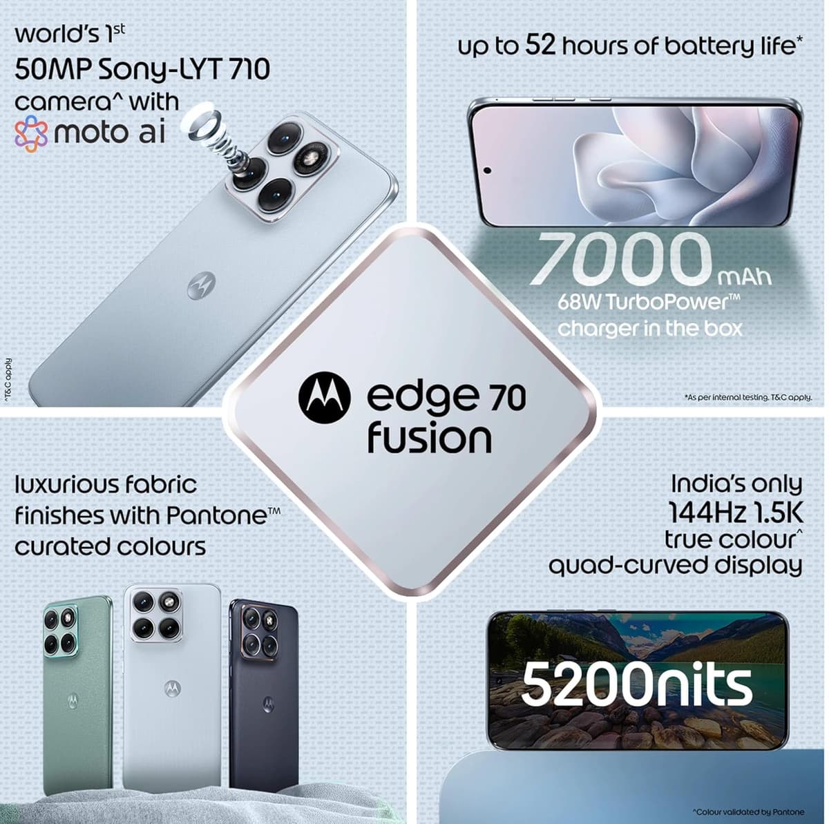 Motorola Edge 70 Fusion 8GB RAM 128GB Storage
