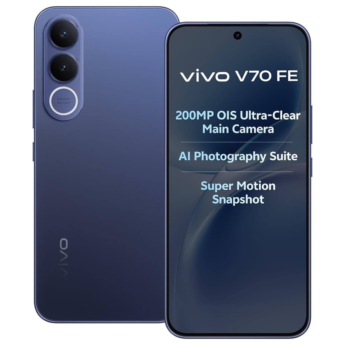 vivo V70 FE 5G (Monsoon Blue, 8GB RAM, 128GB Storage) with No Cost EMI/Additional Exchange Offers