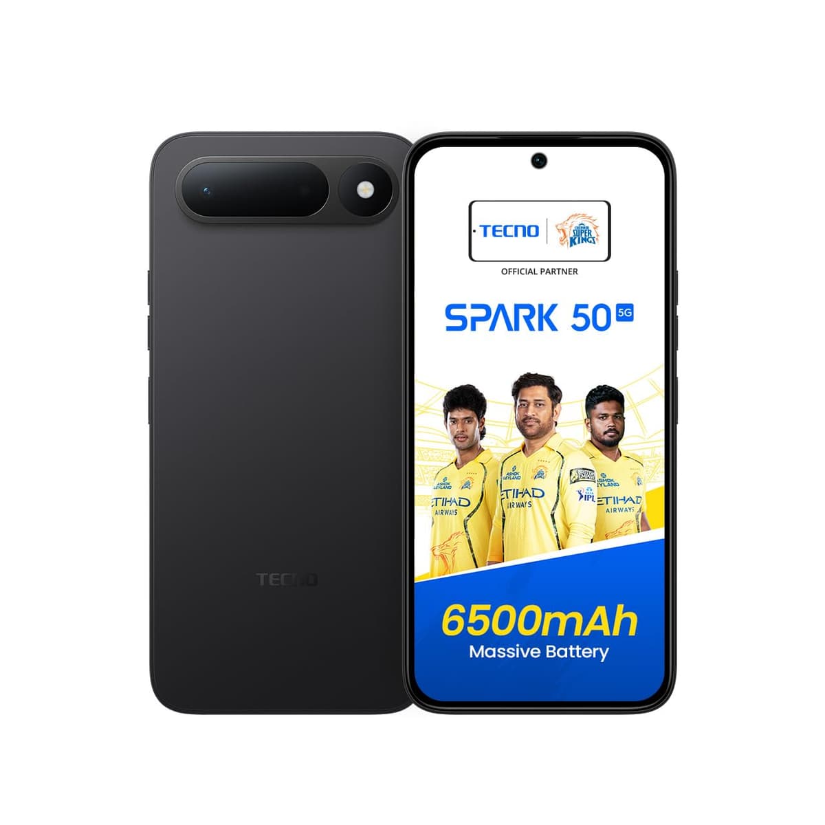 Spark 50 5G (Ink Black, 6GB+128GB) | 6500mAh Battery + 45W Fast Charger | Upto 18GB* RAM | MIL-STD 810H Protection | Fastest 8X Network Speed* with URSP | 120Hz Smooth Display | AI Flash Snap