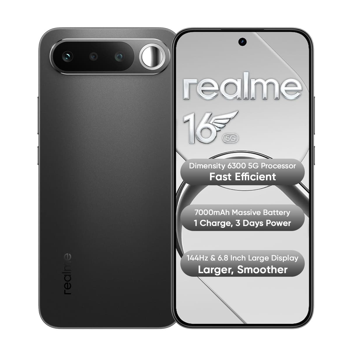 Realme 16 5G Smartphone 256GB Air Black