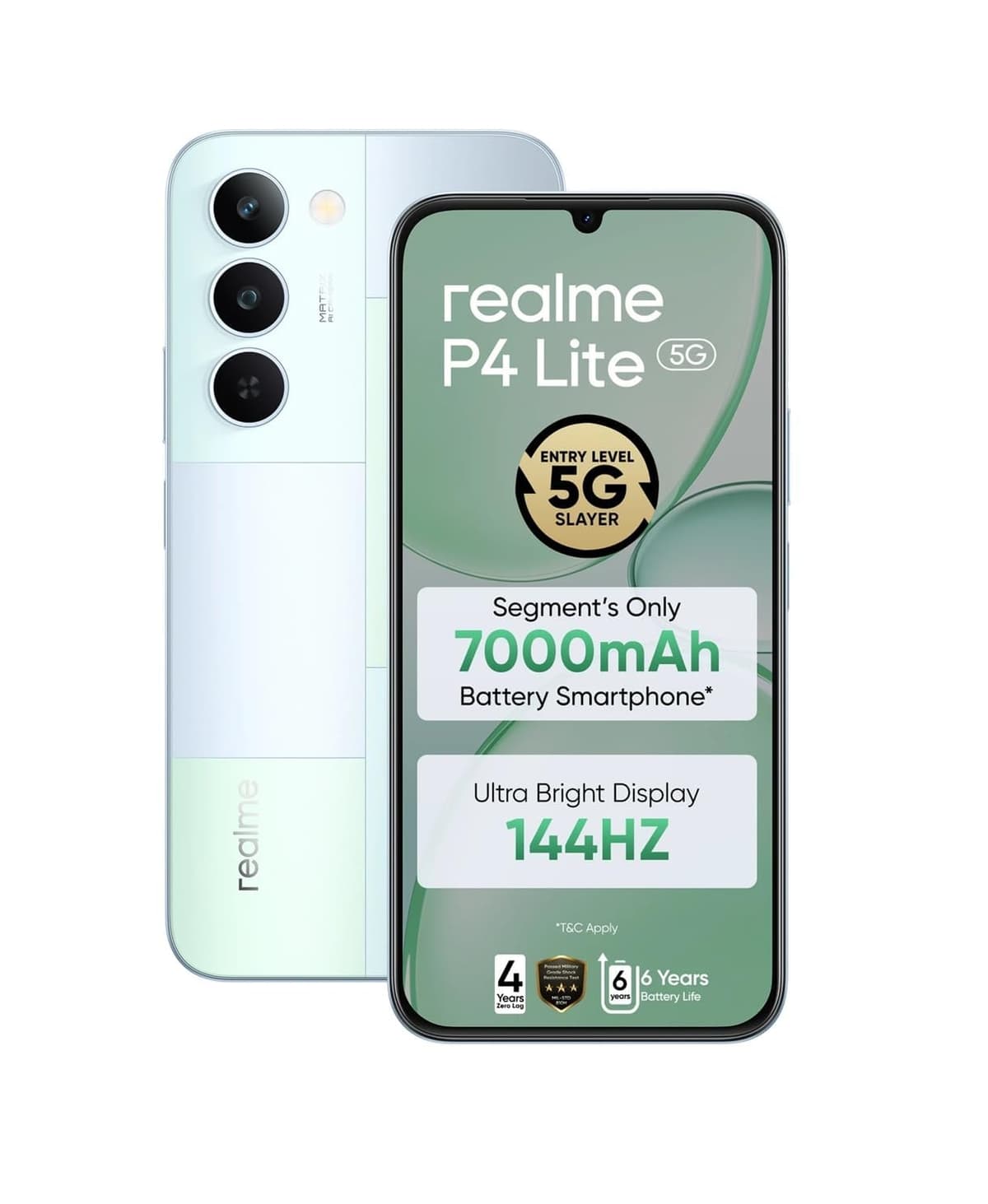 realme P4 Lite 5G (Mosaic Green, 64GB Storage), (4GB RAM)