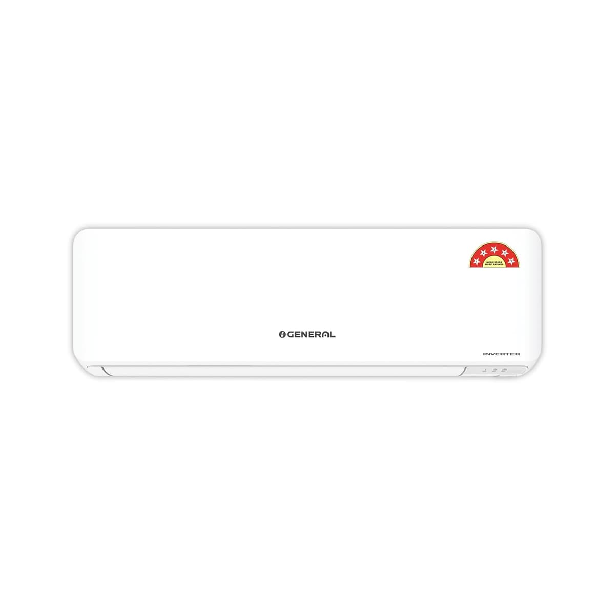 GENERAL 1.5Ton BEE 2026 5 Star Rated,Inverter Split AC(Copper,5280W,Powerful Cooling,15m Long Reach Airflow,4 Way Swing,55°C Max,Suitable for 170~200 Sft,ASGG18CGAB-B,White,Free Standard Installation)