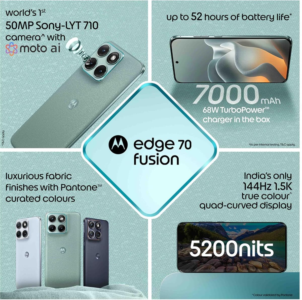Motorola Edge 70 Fusion 5G 8GB 128GB Pantone Blue Surf