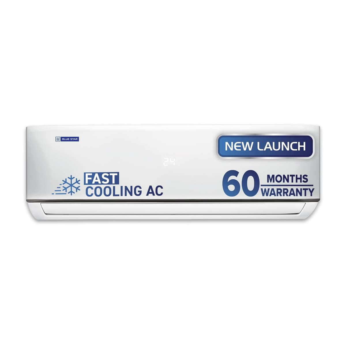 Blue Star 1 Ton 2 Star, Fixed Speed Split AC (Copper, 4 Way Swing, Multi Sensors, Blue Fins, Self Diagnosis, FA212DXU, White)