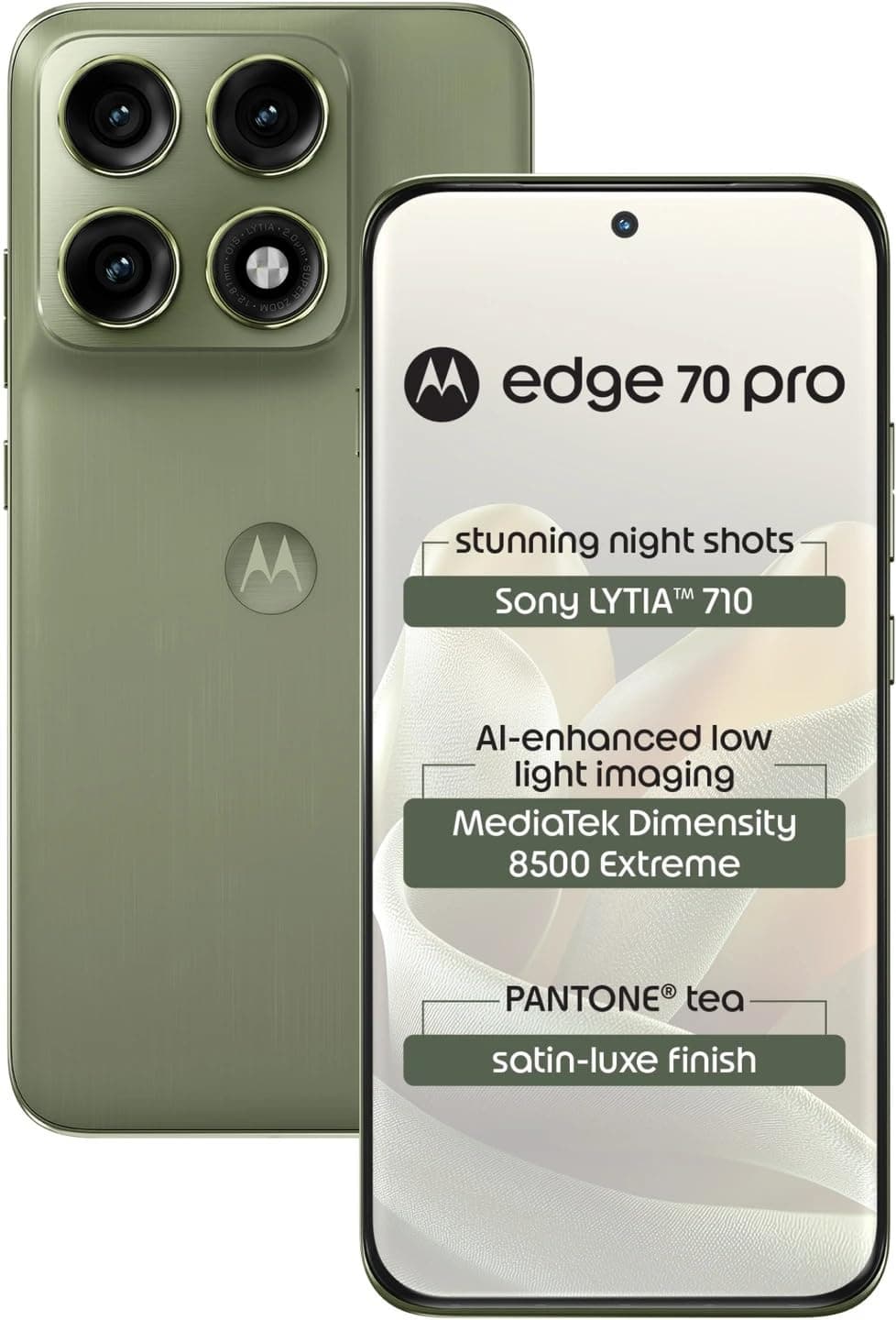 Motorola Edge 70 Pro 256GB Satin Luxe Pantone Tea Green