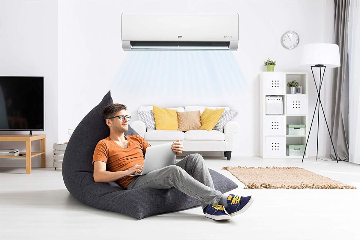 LG 1.0 Ton 3 Star Wi-Fi Inverter Split AC (Copper KS-Q12MWXD White and Grey)