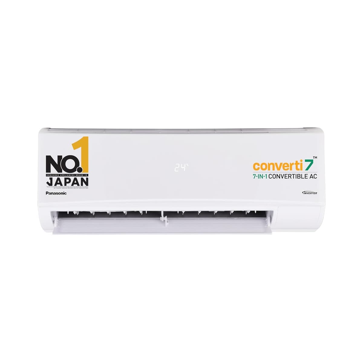 Panasonic 1.4 Ton 3 Star Inverter Split AC (Powerful Mode, Copper Condenser, 7in1 Convertible, 2-Way, PM 0.1 Filter, CS/CU-SU17AKY3T, White)