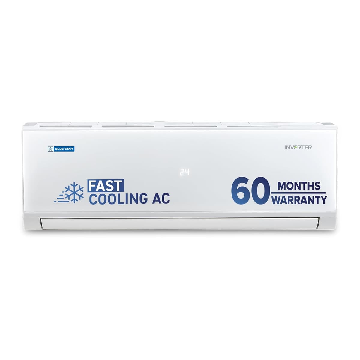 Blue Star 1.5 Ton 5 Star,Inverter Split AC (Copper, Convertible 5 in 1 Cooling, DigiQ Hepta Sensor, Dust Filter, Self Diagnosis, IE518PNU, White)