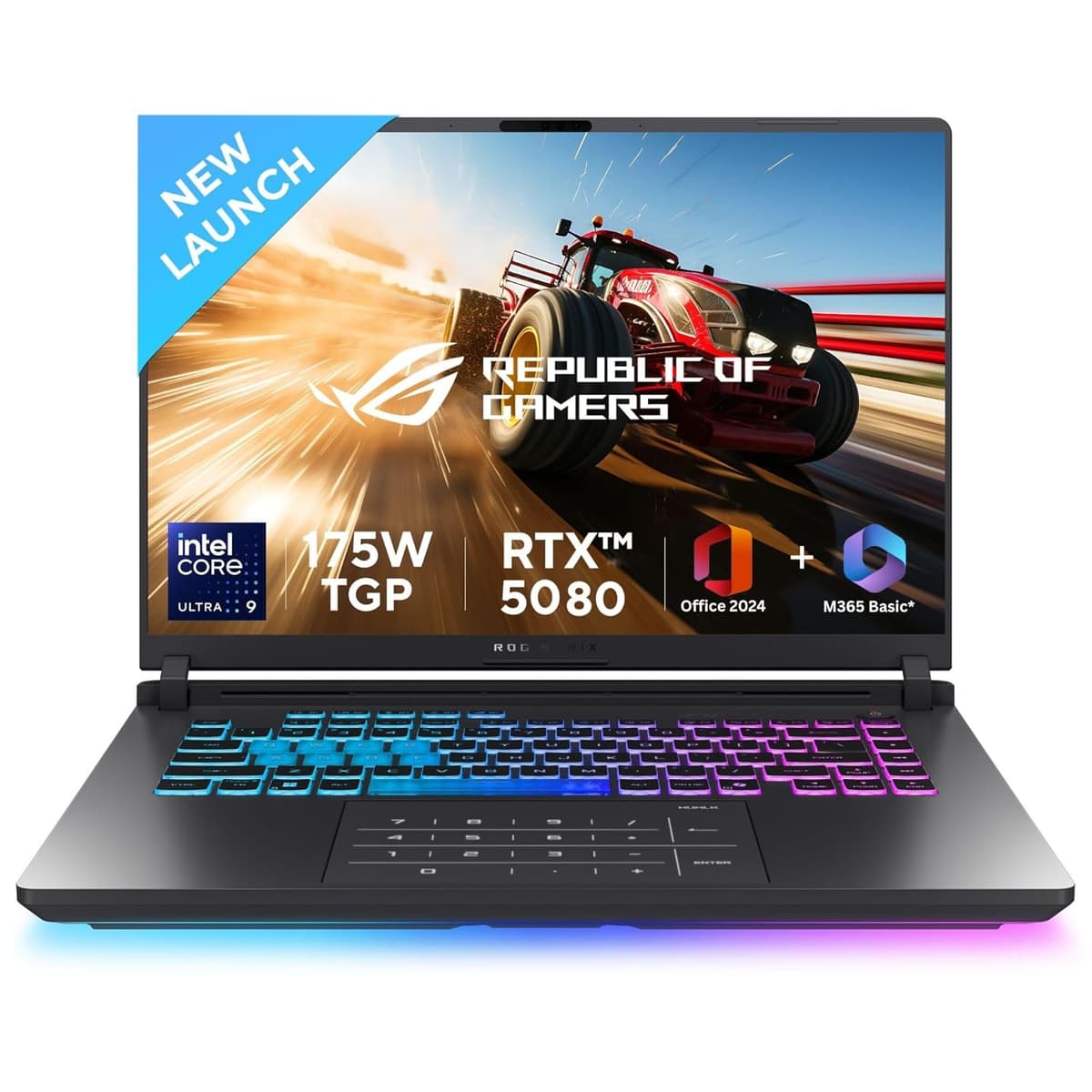 ASUS ROG Strix G16 Gaming Laptop,Intel Core Ultra 9 275HX+12GB RTX 5070Ti,32GB,1TB SSD with Logitech G502 LS Wireless Gaming Mouse, 25000DPI Programmable and Logitech GProX Wired Gaming Headset