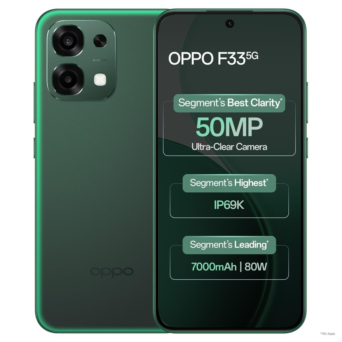 Oppo F33 5G 128GB Forest Green 6GB RAM